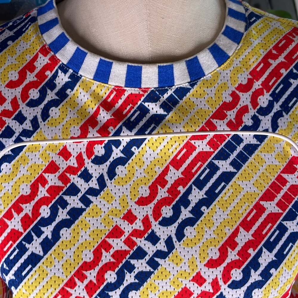 Opening ceremony long sleeve RBY Red Blue Yellow striped shirt - Picture 7 of 12